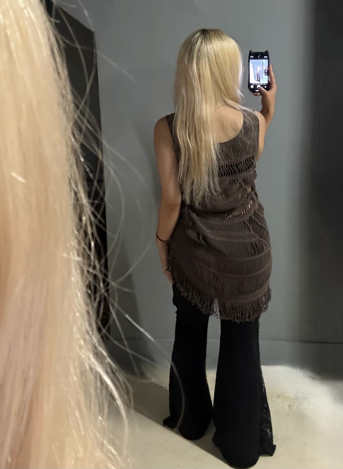 net pattern fringe detail ops 상품이미지4
