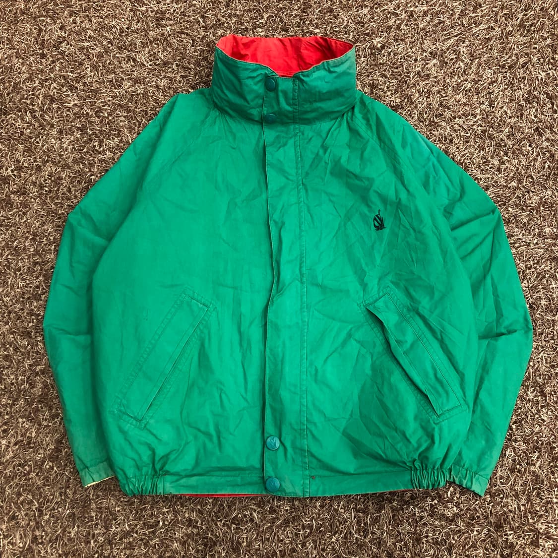 노티카 90s 올드스쿨 리버시블 컬러블록 바람막이 자켓 상품이미지6