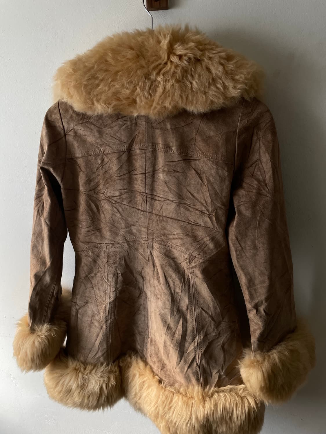 90's JPN Vintage Leather Fur Coat 상품이미지4