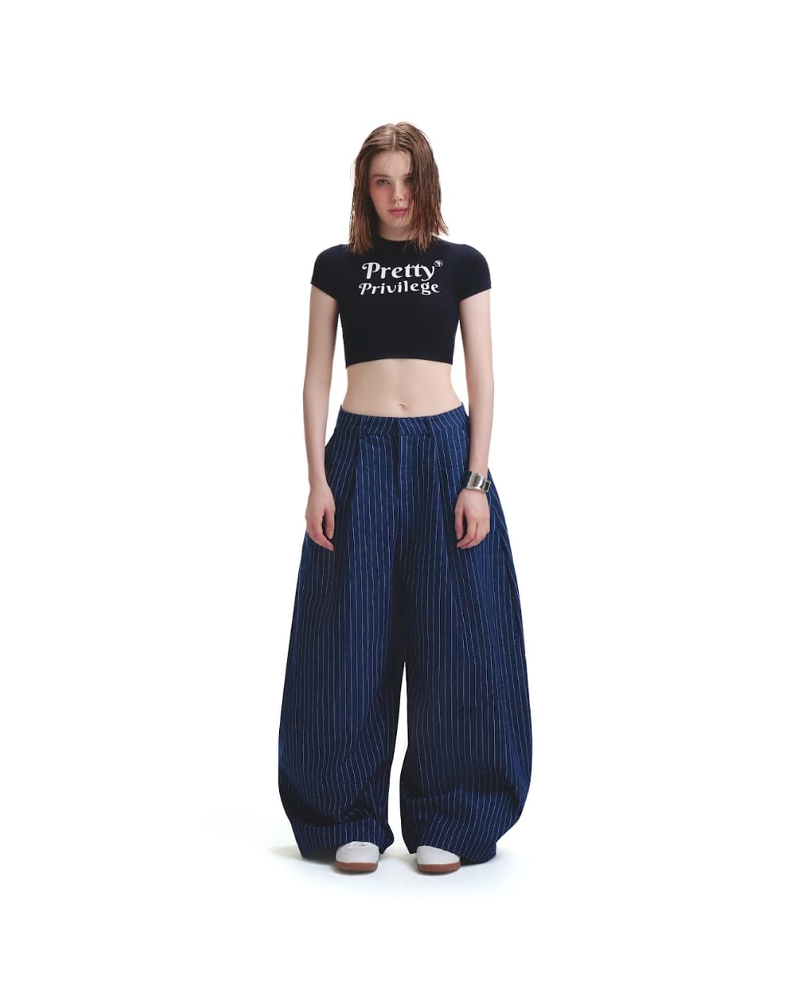 pushpush 스트라이프 팬츠 XL 상품이미지1