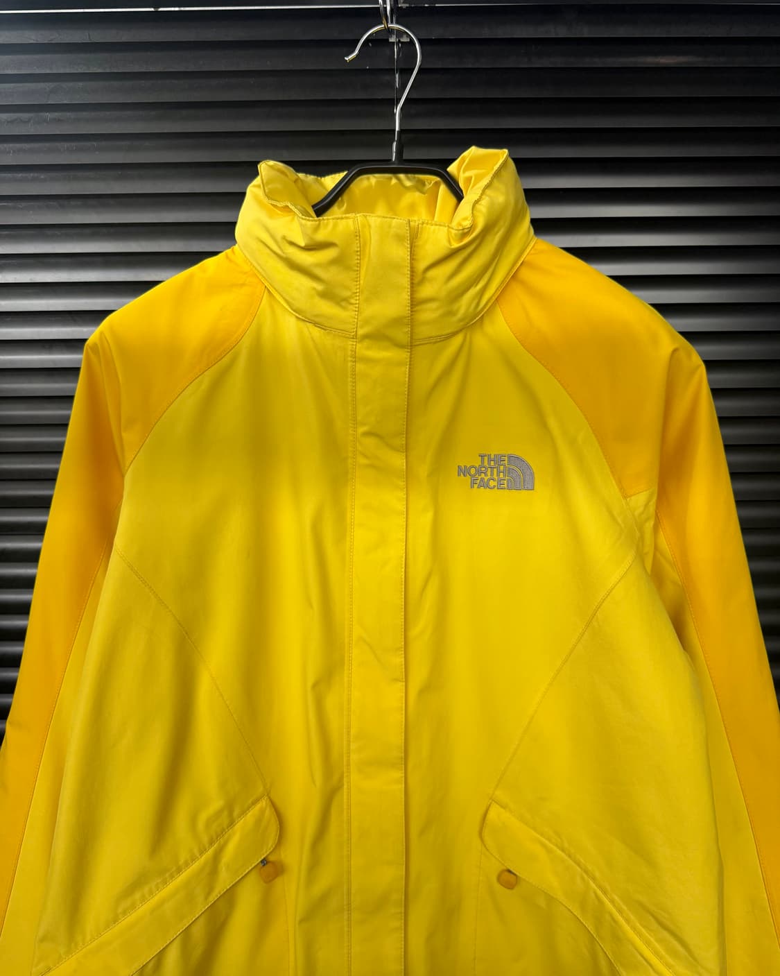 노스페이스 노랑색 옐로우 바람막이 집업 자켓 90 S 고프코어 정품 등산 상품이미지3