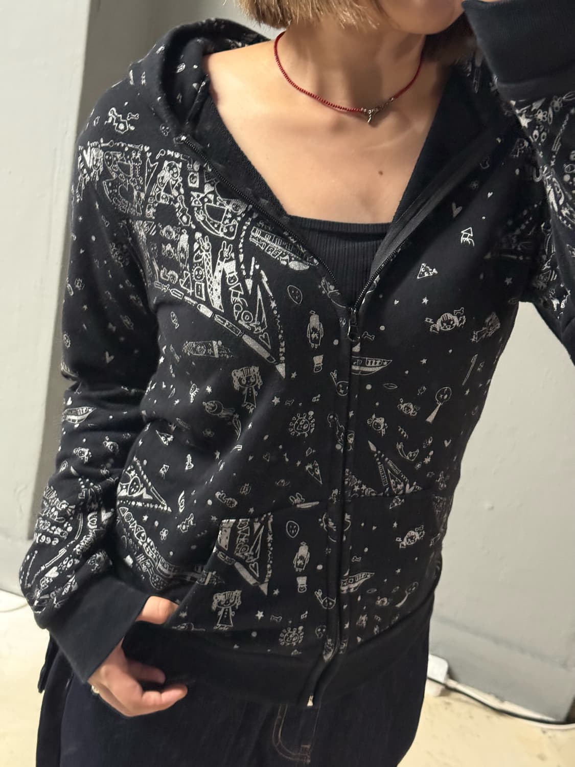 Baby metal handwriting logo hood zip-up 상품이미지2