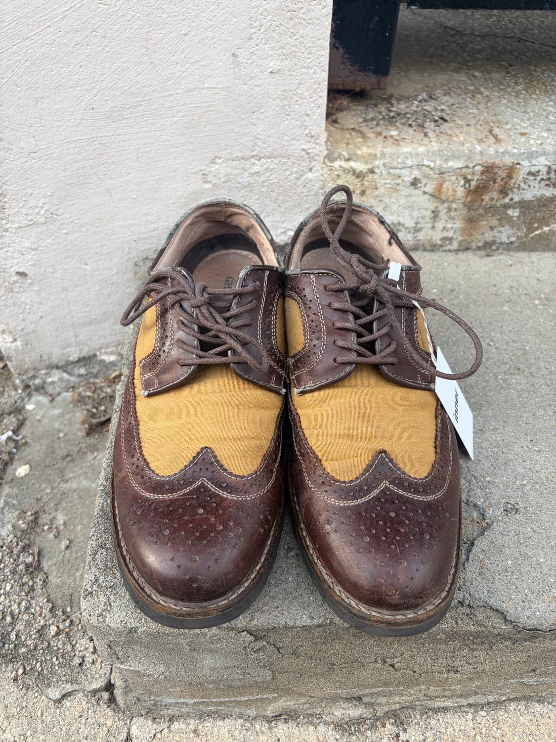 G.H.Bass 투톤 윙팁 캔버스 레더 더비슈즈 270 상품이미지2