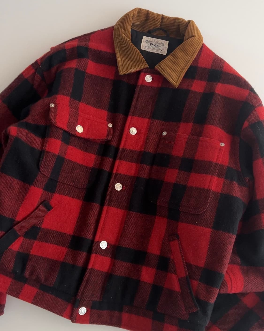 폴로 랄프로렌 버팔로 체크 울 자켓 L 상품이미지3
