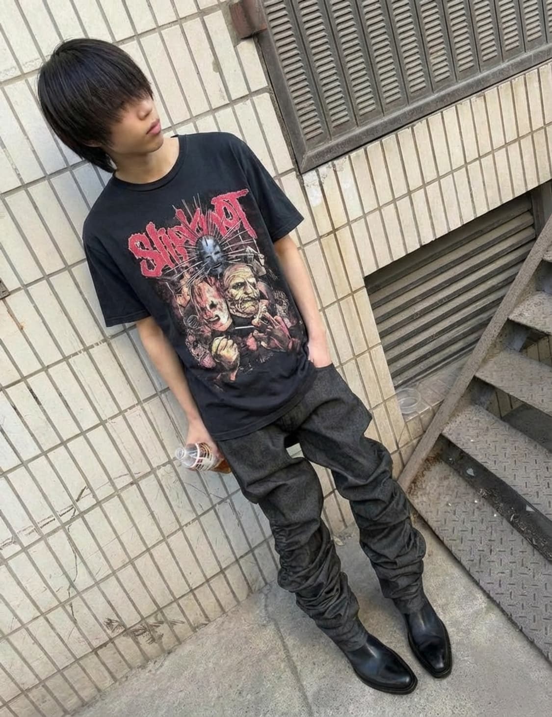 H&M  Slipknot 로고 반팔티 상품이미지1