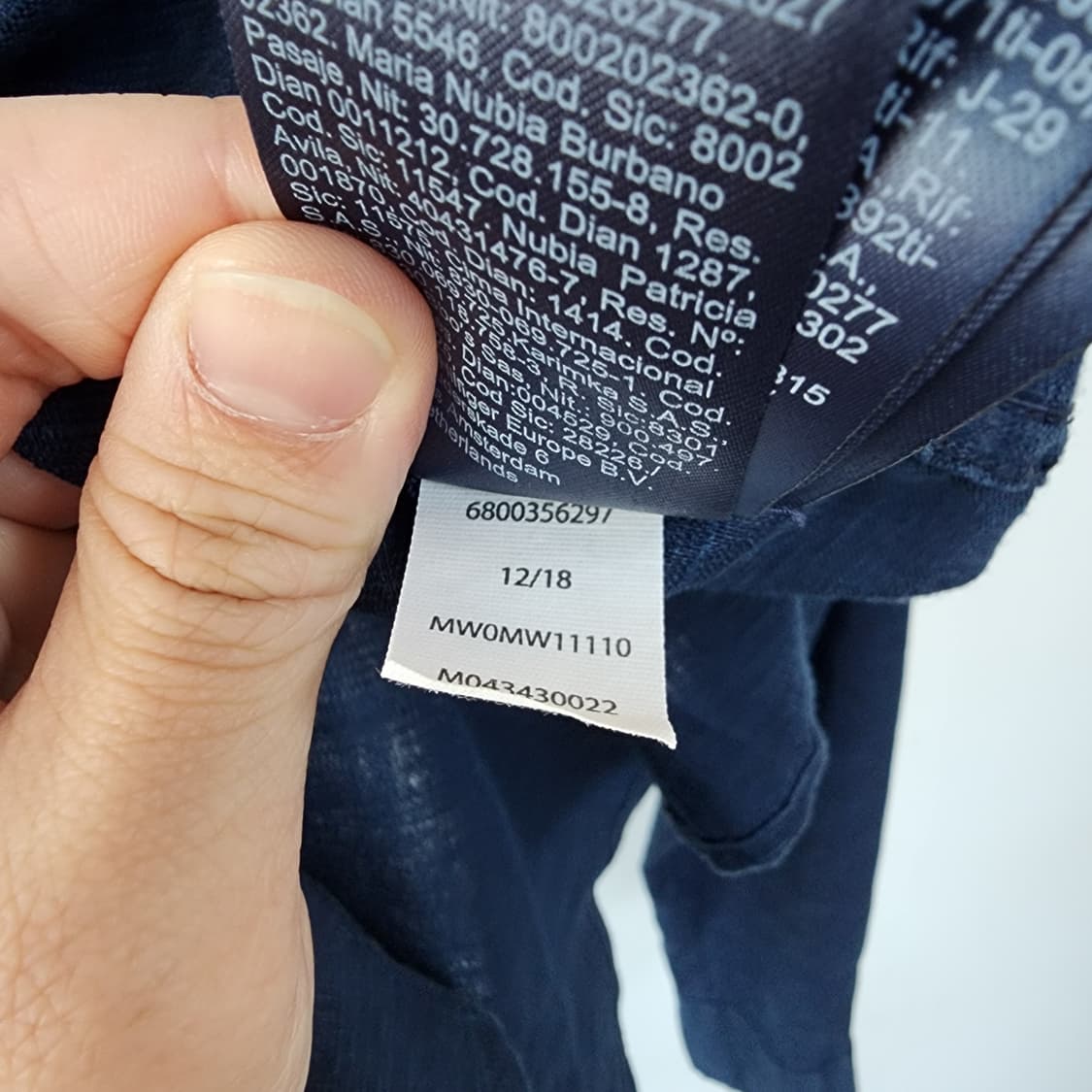 타미힐피거 긴팔 셔츠 네이비 상품이미지8