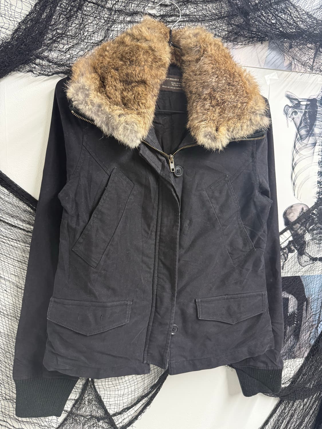 Fur collar detailed jacket 상품이미지3