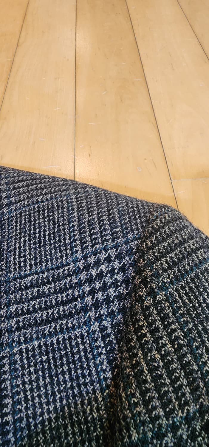 (빅사이즈)브라운 체크 모직자켓 3XL 상품이미지7