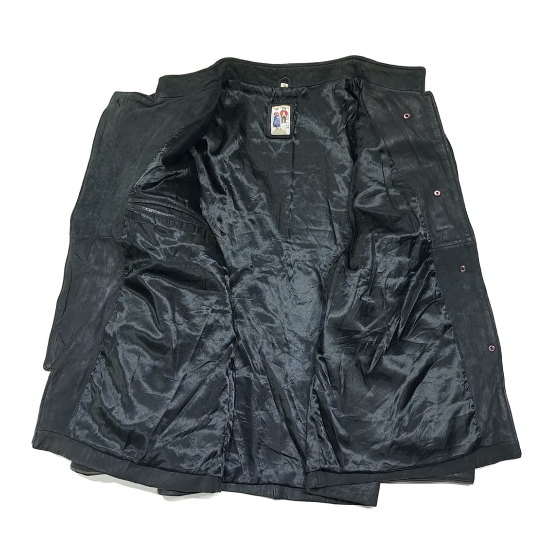 CL332 2XL 트라흐텐마들 80s 양가죽 자수 차콜 자켓 아우터 상품이미지4