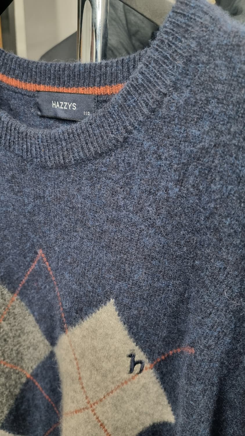 헤지스 아가일 겨울니트(모,알파카) 105~110(가슴반품55) 컨디션9 상품이미지2