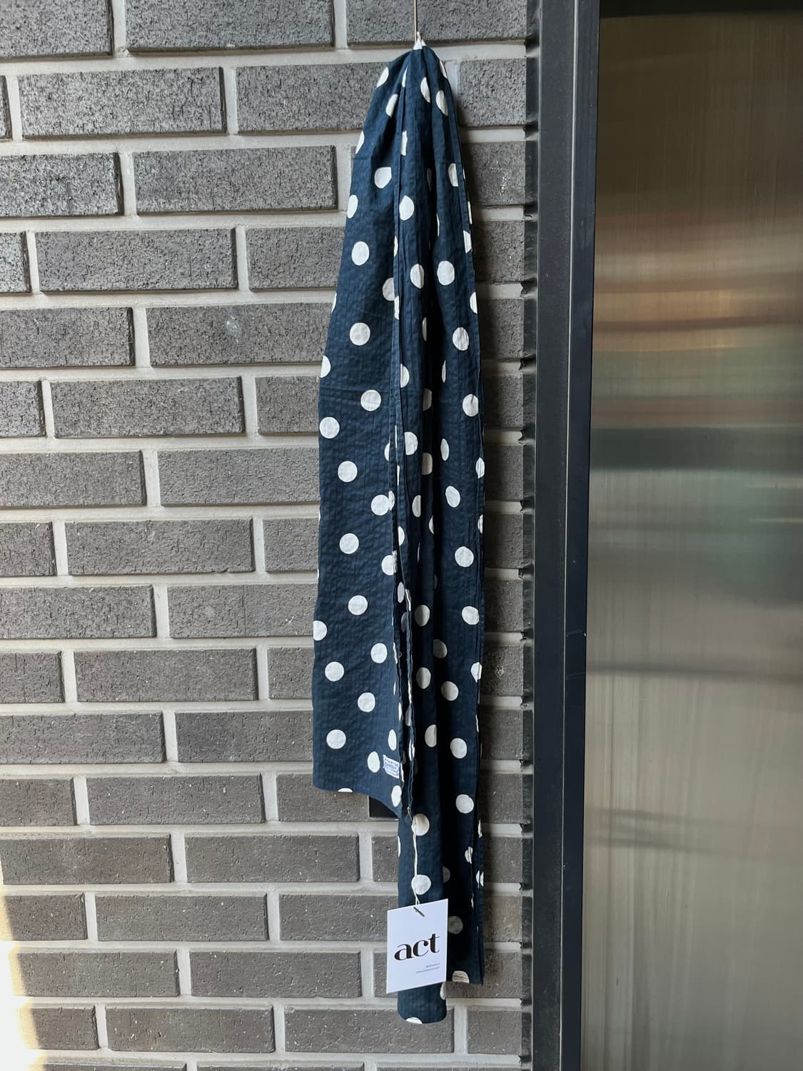 BEAMSBOY 도트 스카프 네이비 상품이미지1