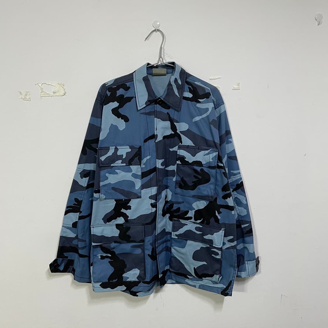 밀리터리 카모 셔츠 블루 상품이미지1