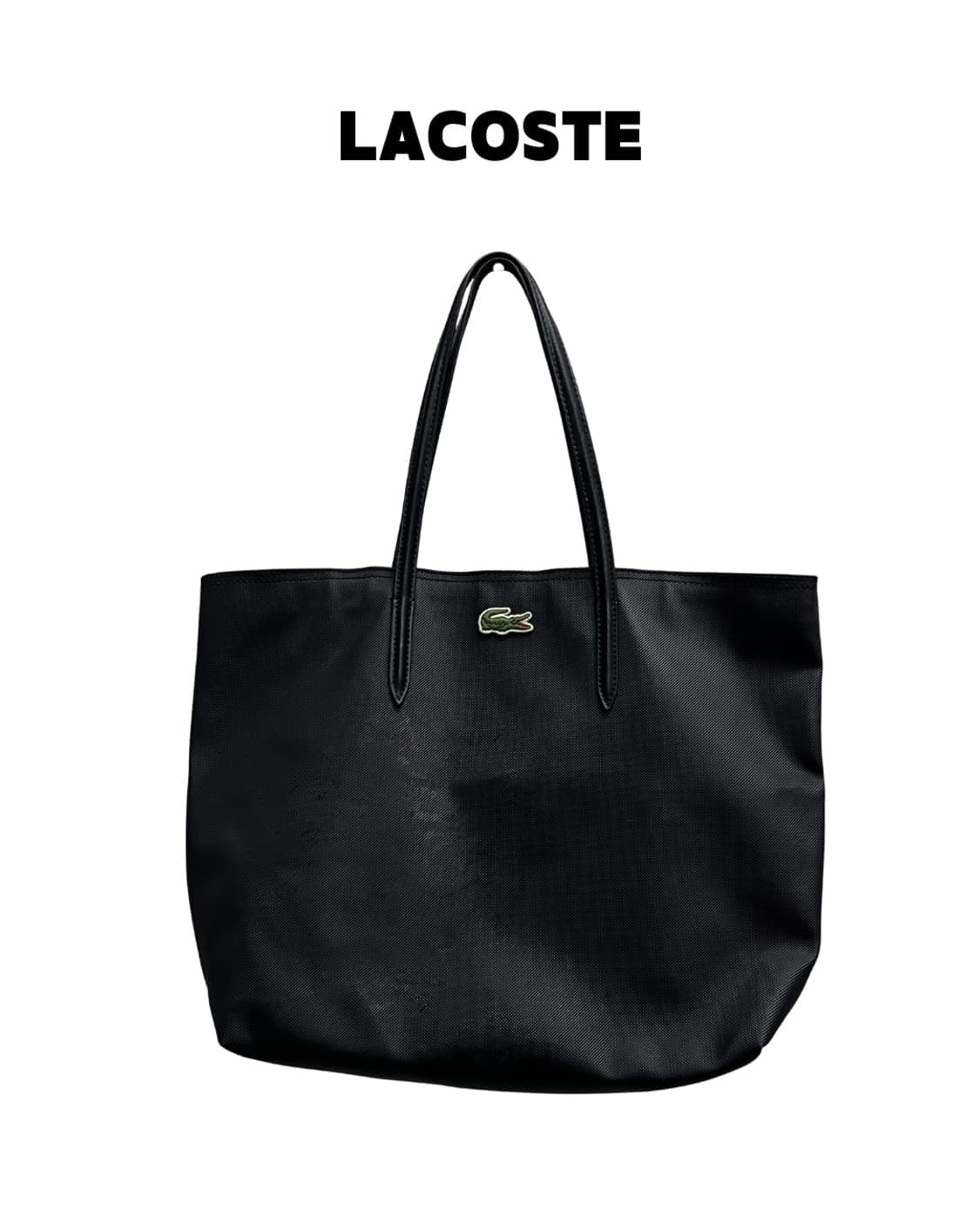 (OS) 라코스테 레더 토드백 다크네이비 상품이미지1