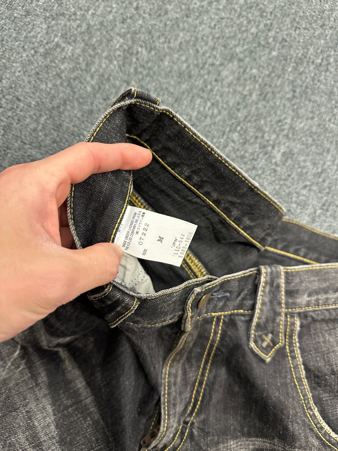 M) LEE 리 부츠컷 흑청 데님팬츠 카고팬츠 상품이미지8