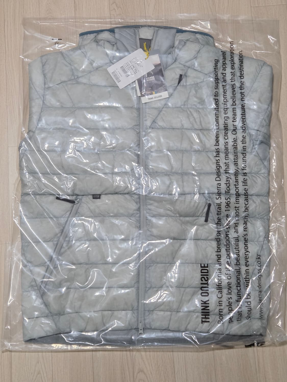 시에라디자인 뮤어 경량 패딩 라이트그레이 새상품 L사이즈 상품이미지3