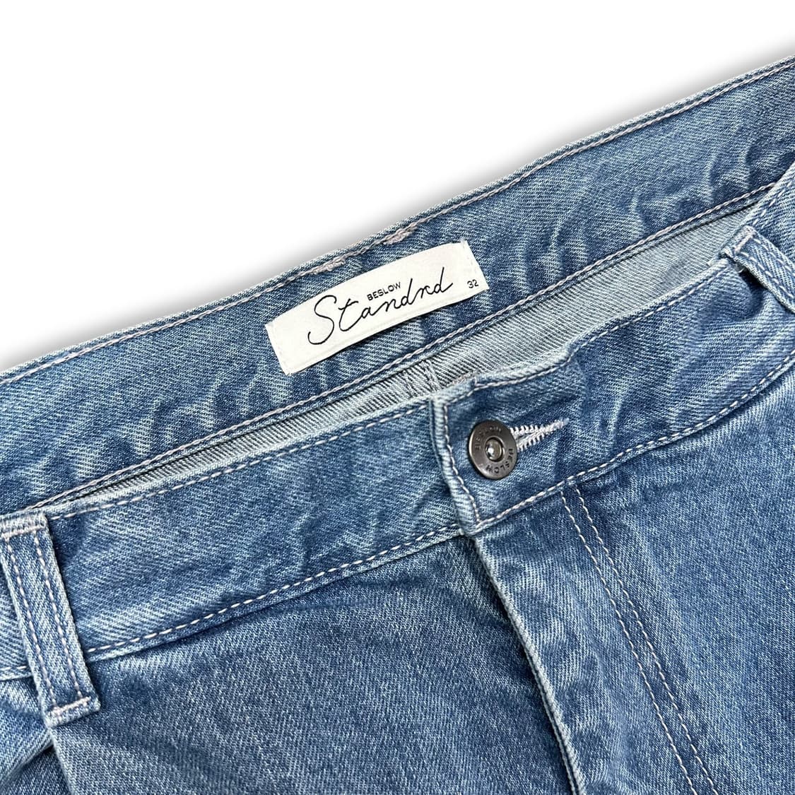 비슬로우 원턱 와이드 데님 팬츠 상품이미지5