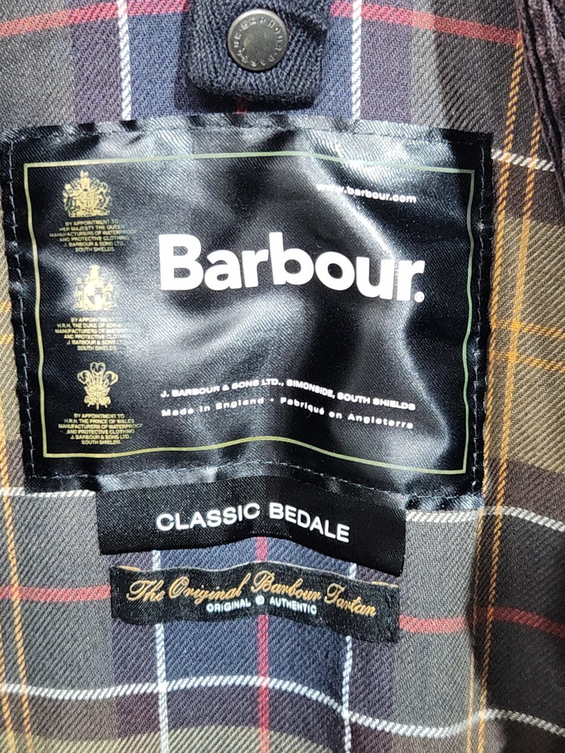 (S) 바버 왁스자켓 클래식비데일 왁싱점퍼 매장판 빈티지  상품이미지3