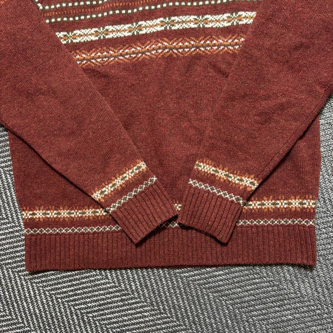 부기홀리데이 패턴 브라운 울니트(M) 상품이미지3