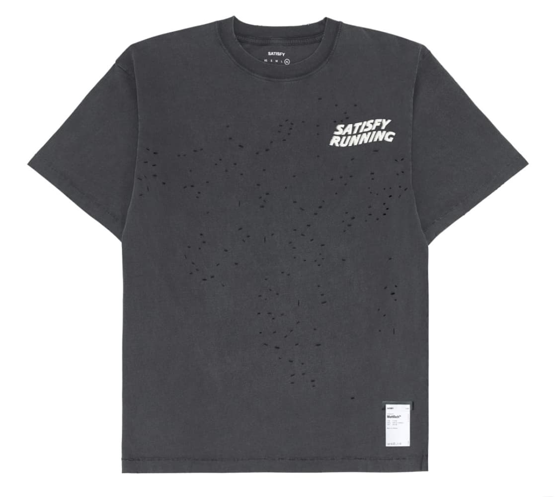 새티스파이 모스테크 티셔츠 에이즈드 블랙 S 상품이미지1