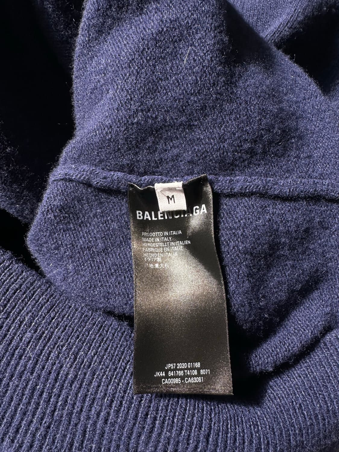 발렌시아가 / 스포티로고 캐시미어 니트 네이비 / M 상품이미지3