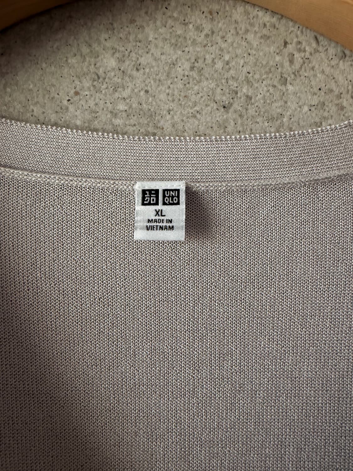 유니클로 핑크 베이지 얇은 가디건 XL 상품이미지2