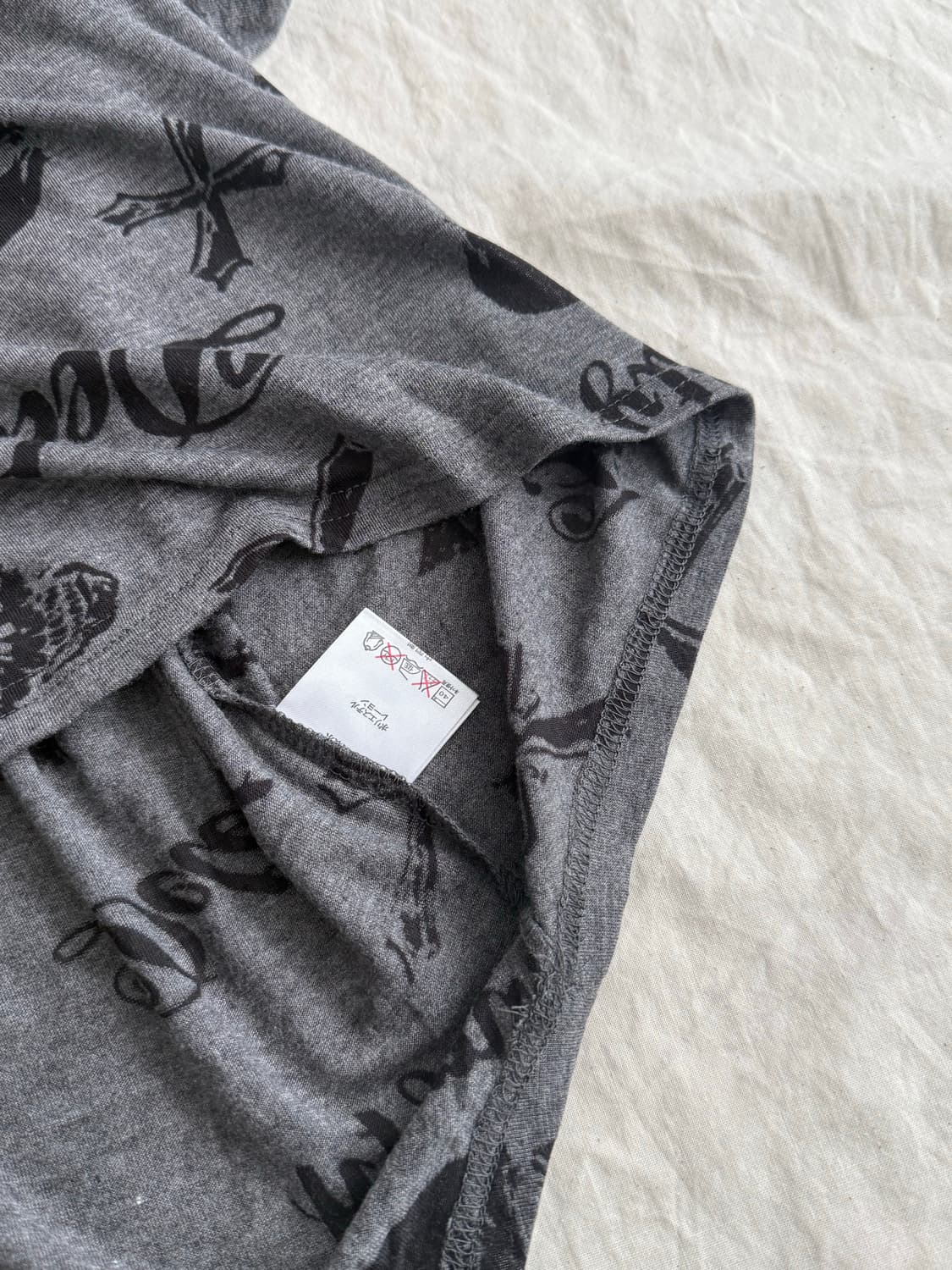 루즈핏 너드펑크 나나펑크 시스루 해골 반팔탑 상품이미지6