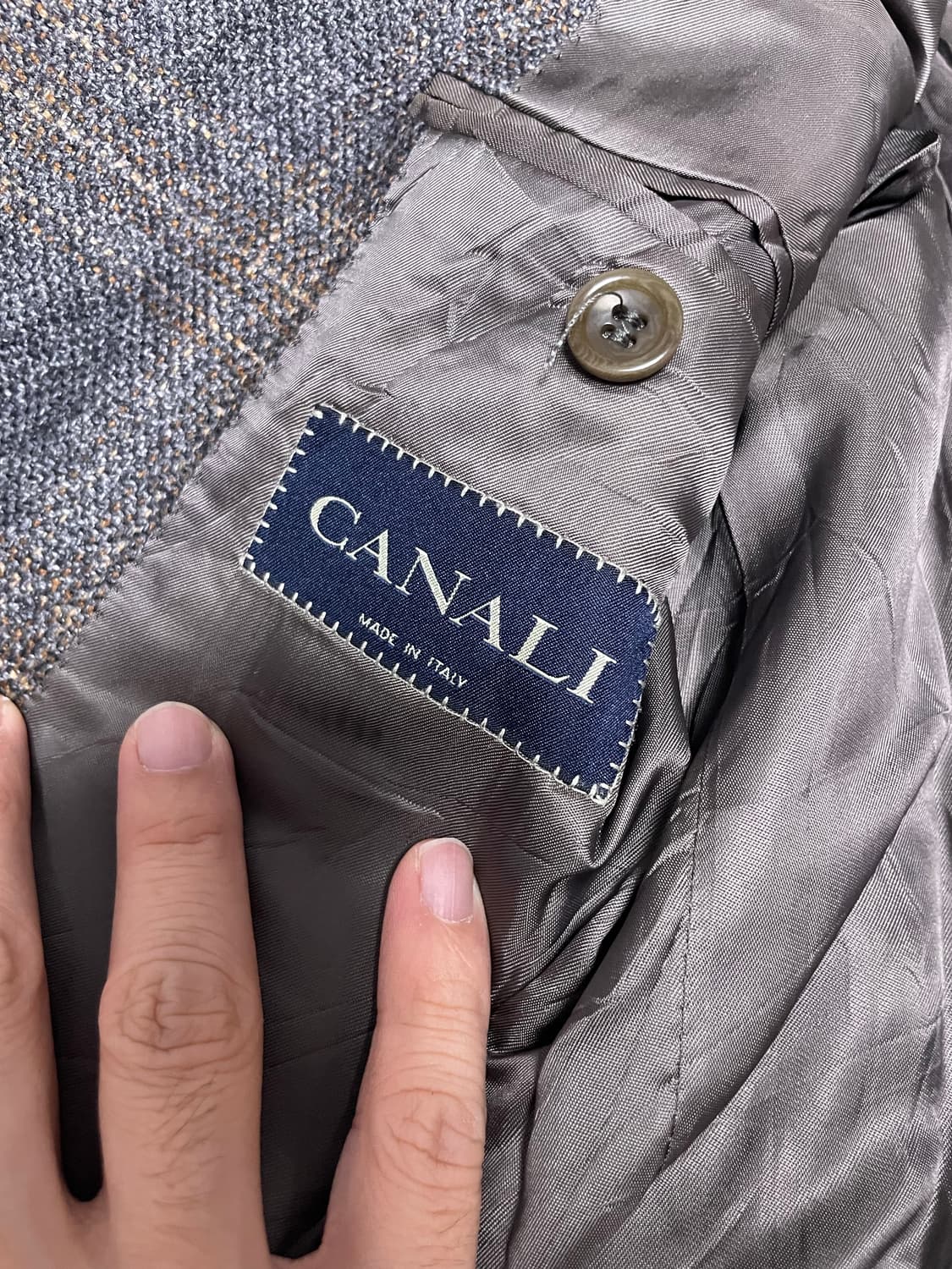 이태리제 카날리 캐시미어 실크 블레이저 사이즈 110 상품이미지3