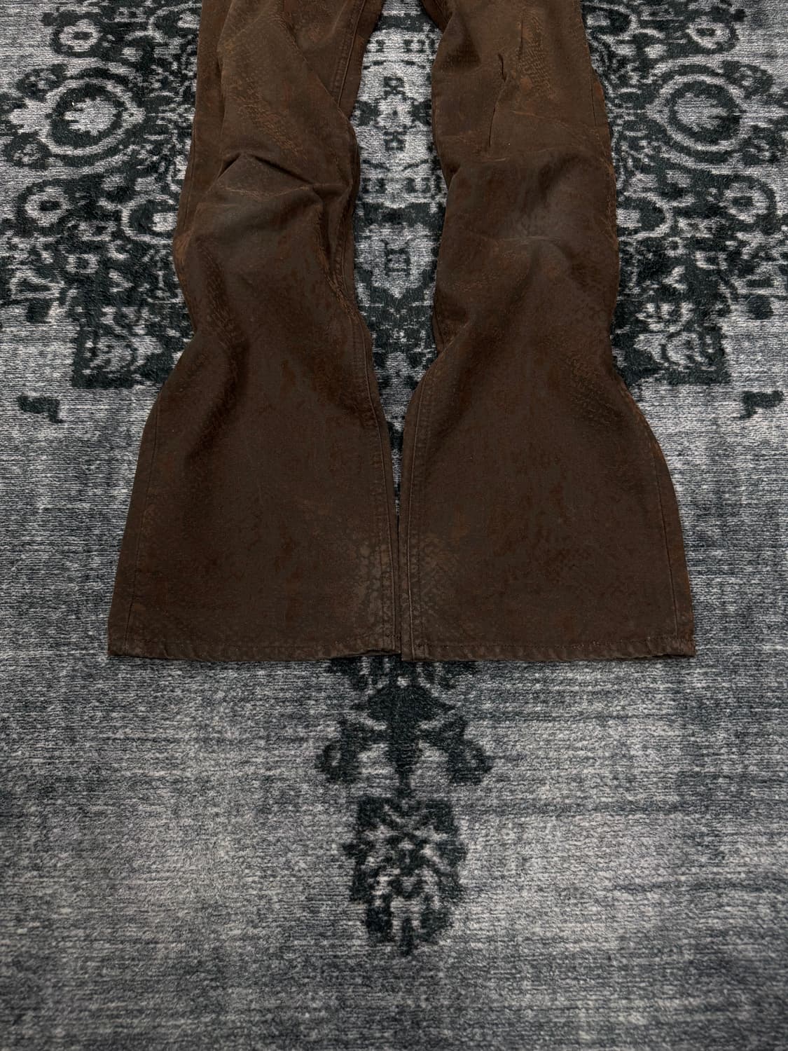 Spinash 00s brown python denim pants 상품이미지5