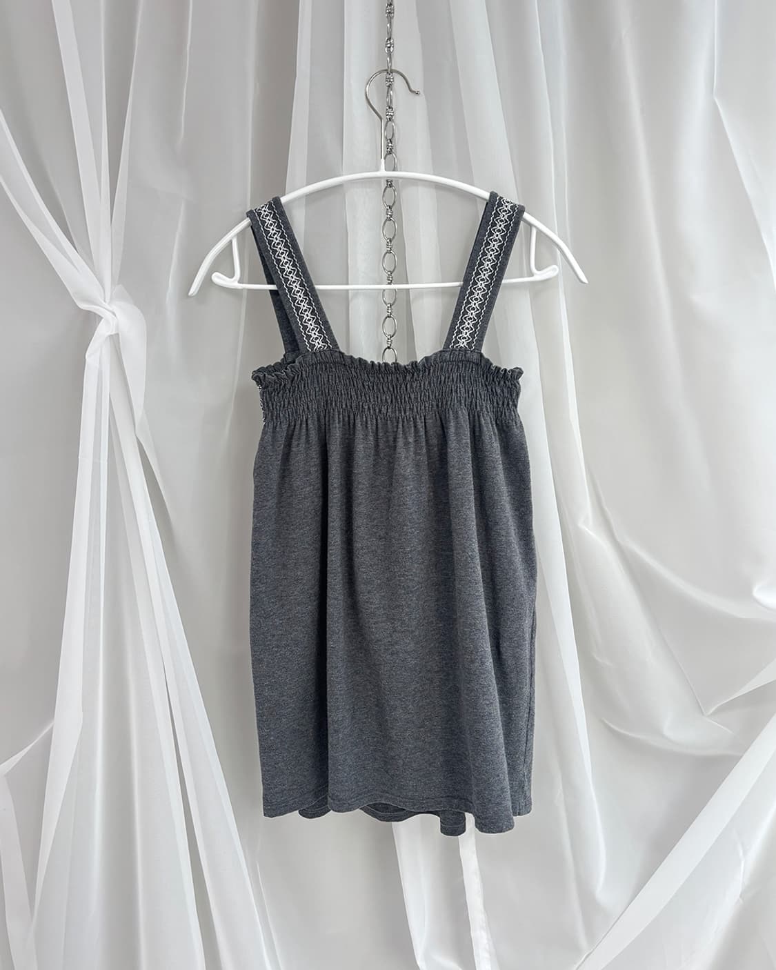 uniqlo ethnic smocking a line sleeveless 상품이미지2