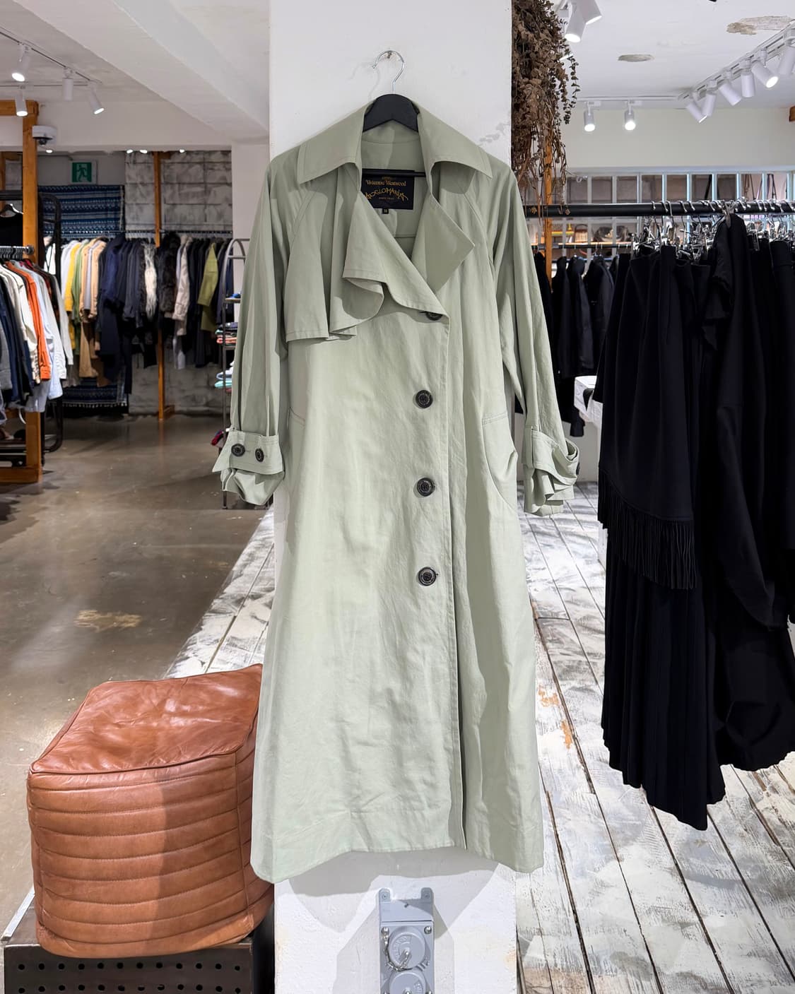 비비안웨스트우드 그린 싱글 트렌치코트  상품이미지1