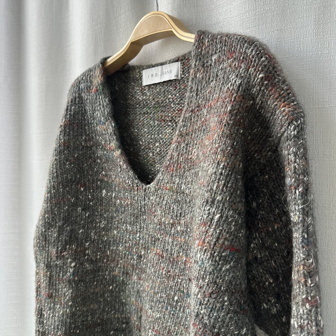 IRO JEANS 이로 진스 17W 울 알파카 실크 브이넥 니트 XS 상품이미지4