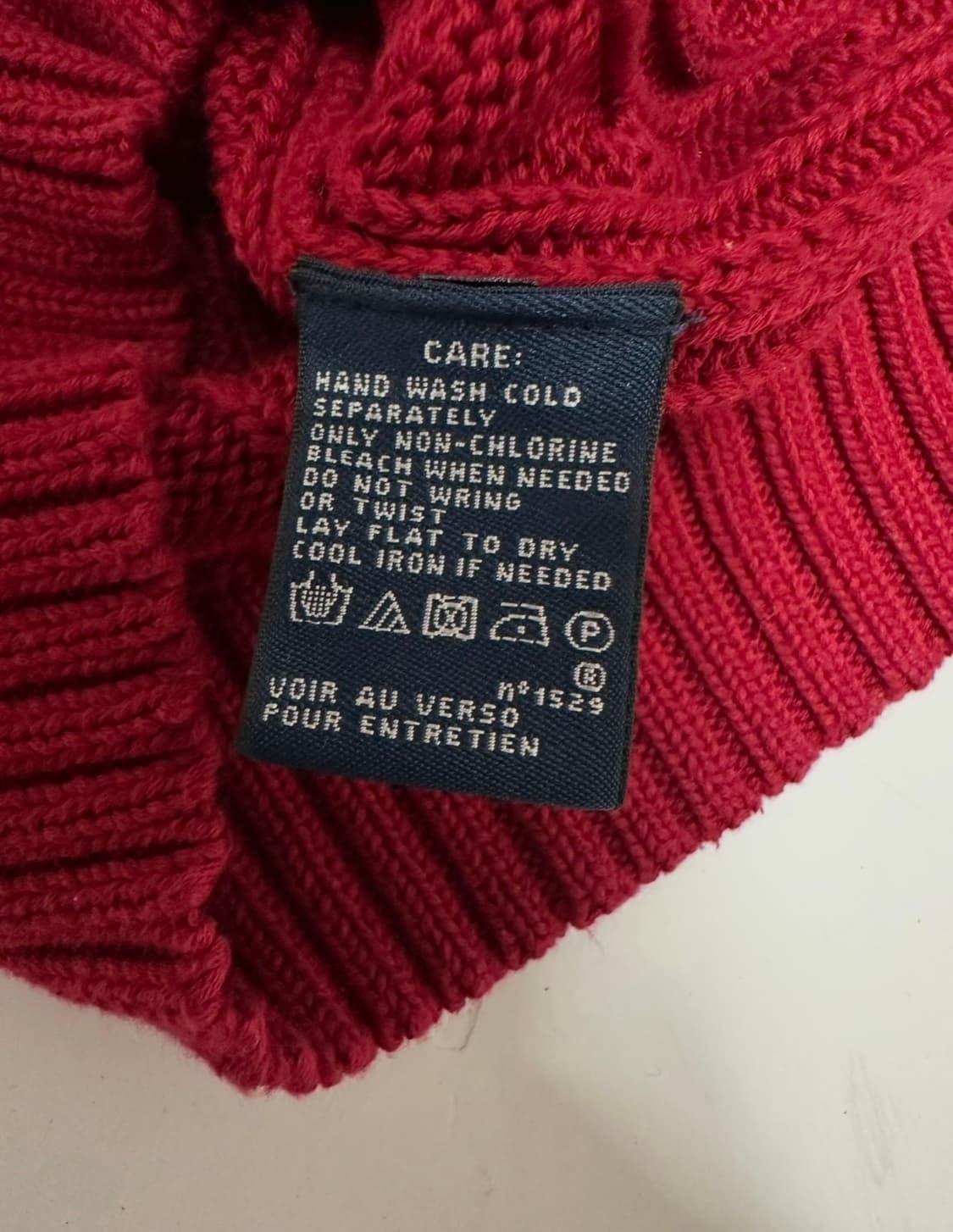 폴로 랄프로렌 케이블 니트 레드 상품이미지5