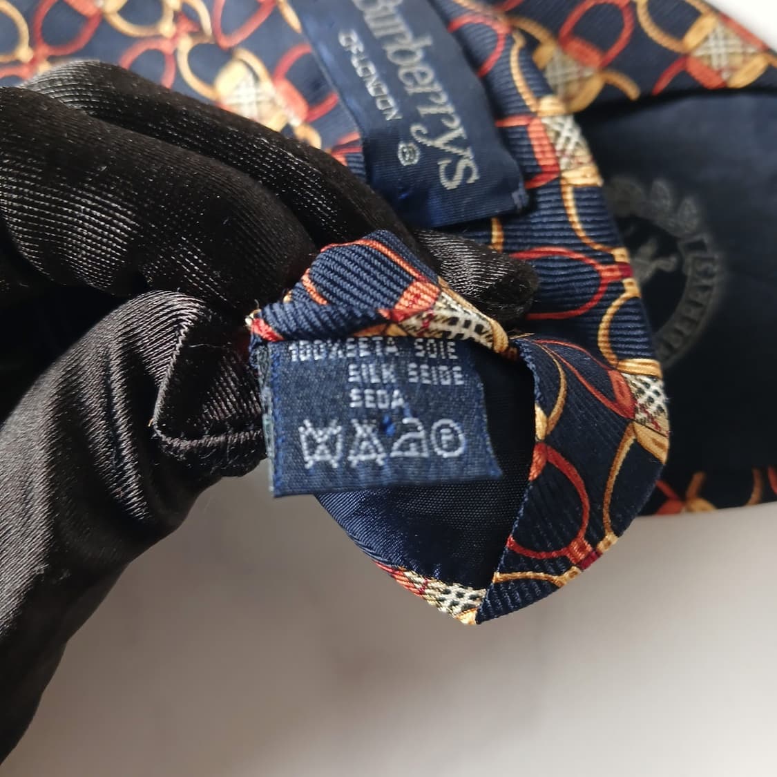 버버리 네이비 노바체크 모티브 넥타이 9.5cm A+~A등급 E922 상품이미지6