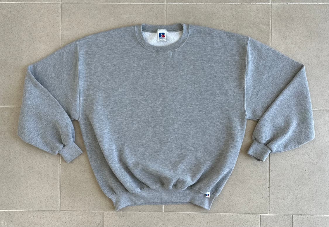 90s 빈티지 러셀 스웻셔츠 그레이 XL 상품이미지1