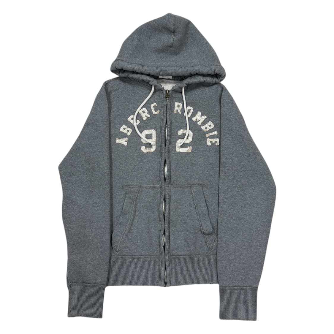 아베크롬비 빈티지 Y2K 스펠로고 데미지 디테일 기모 후드집업 자켓 L 상품이미지1