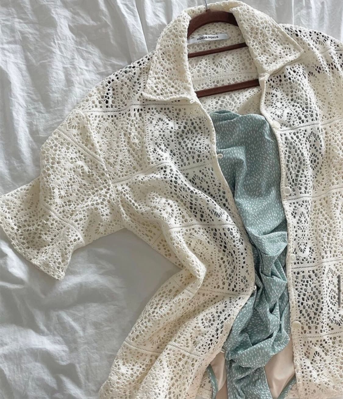 호쿠스포쿠스 크로셰 셔츠 가디건 상품이미지5