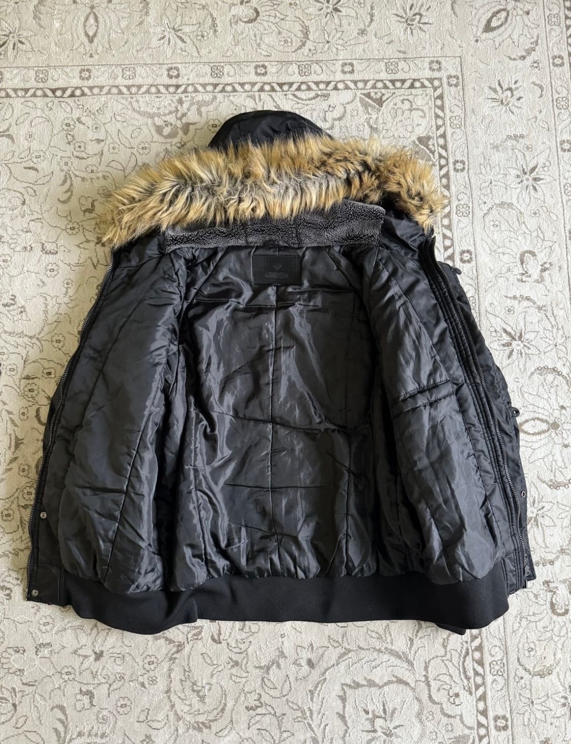 퍼 후드 봄버 자켓 상품이미지6