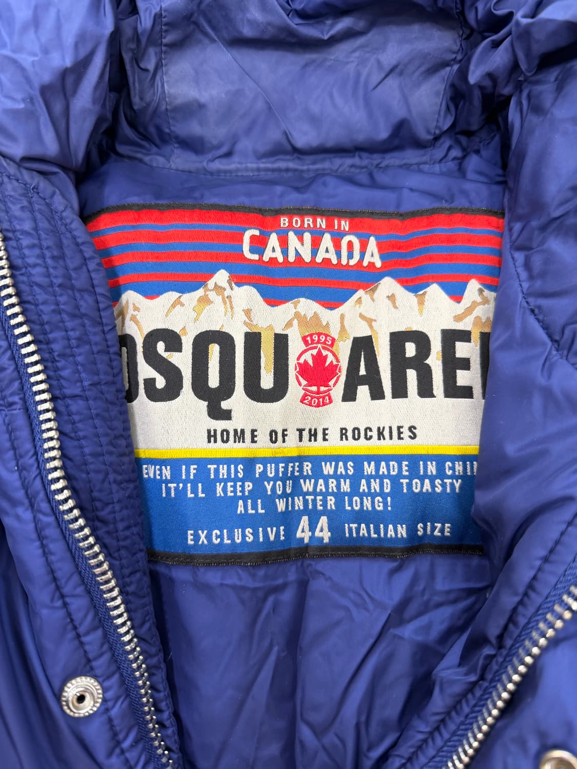 정품) Dsquared 디스퀘어드 남성 블루 패딩 44 상품이미지7