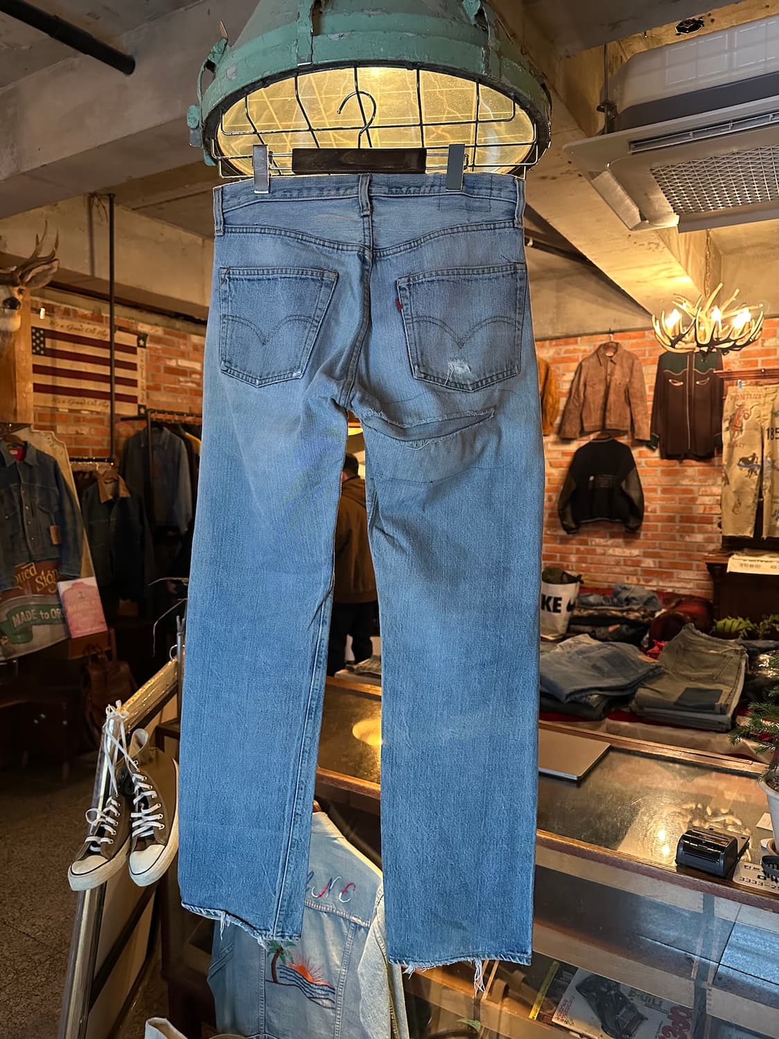 70s USA 빈티지 리바이스 501 66후기 셀비지 데님 팬츠 상품이미지6