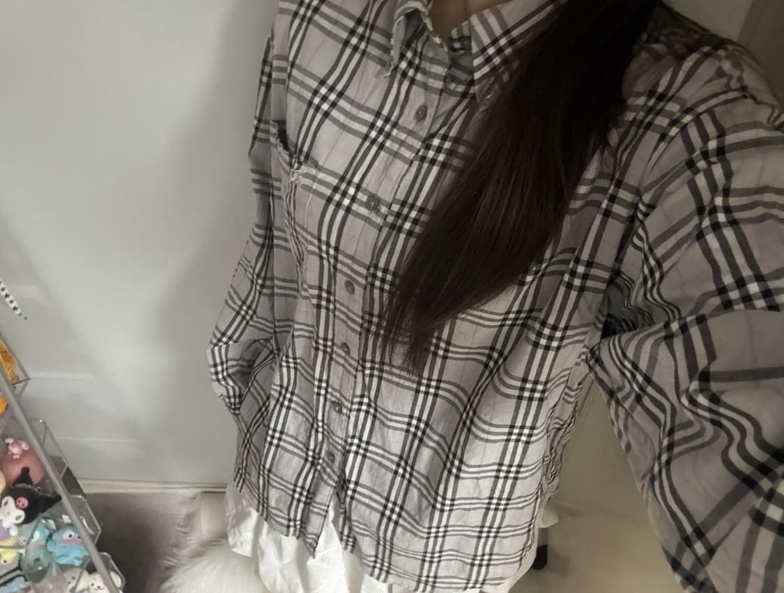 버버리 그레이 노바체크 셔츠 상품이미지4