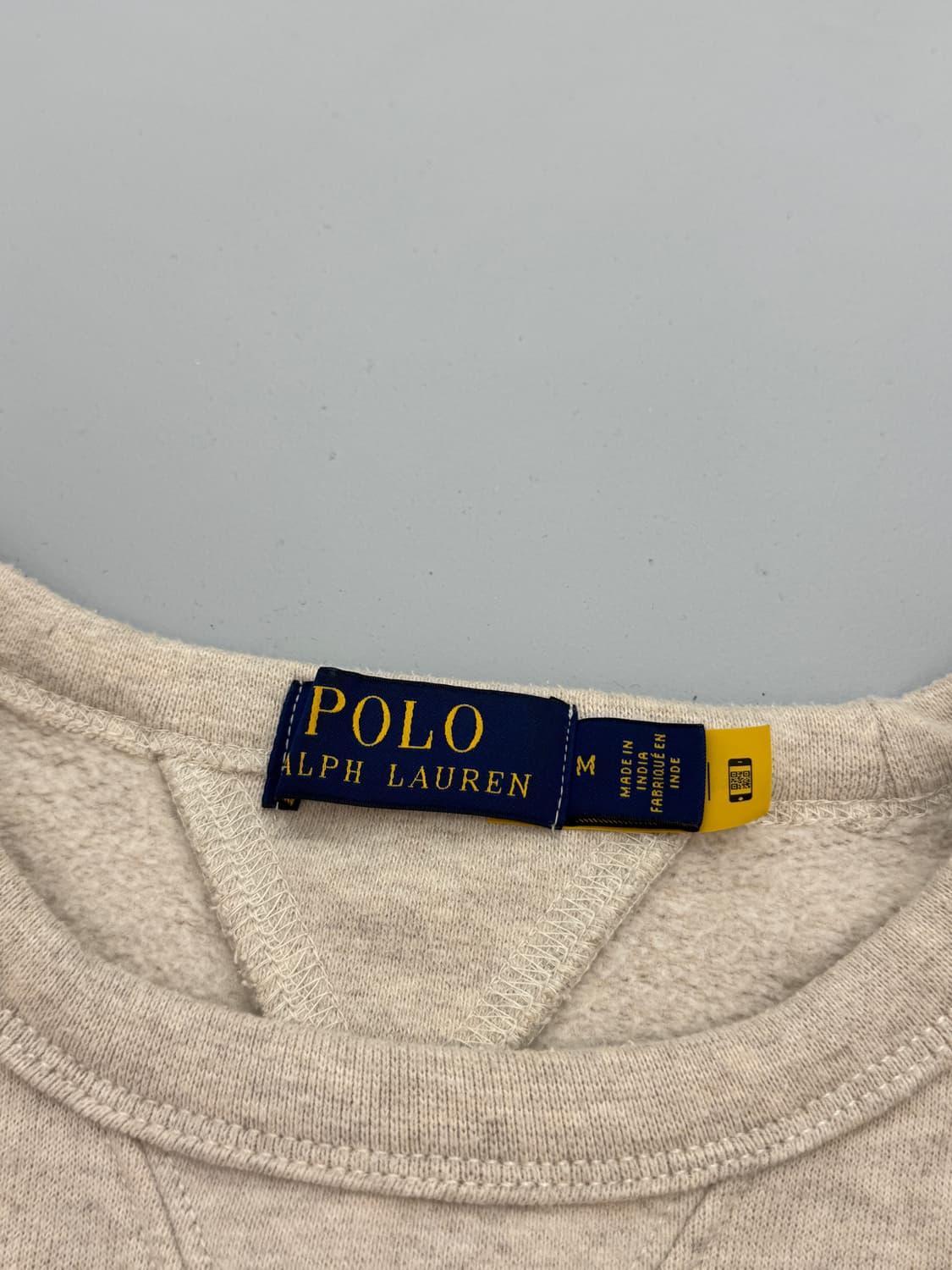 폴로 랄프로렌 루즈핏 신형 QR라벨 오트밀 베이지 스웻셔츠 상품이미지7