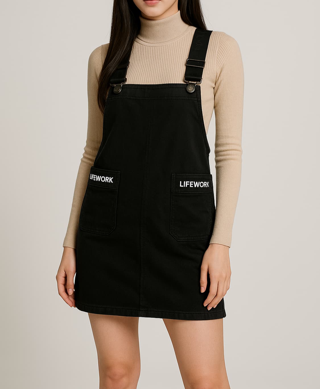 라이프워크 LIFEWORK 블랙 멜빵 원피스_FREE 상품이미지1