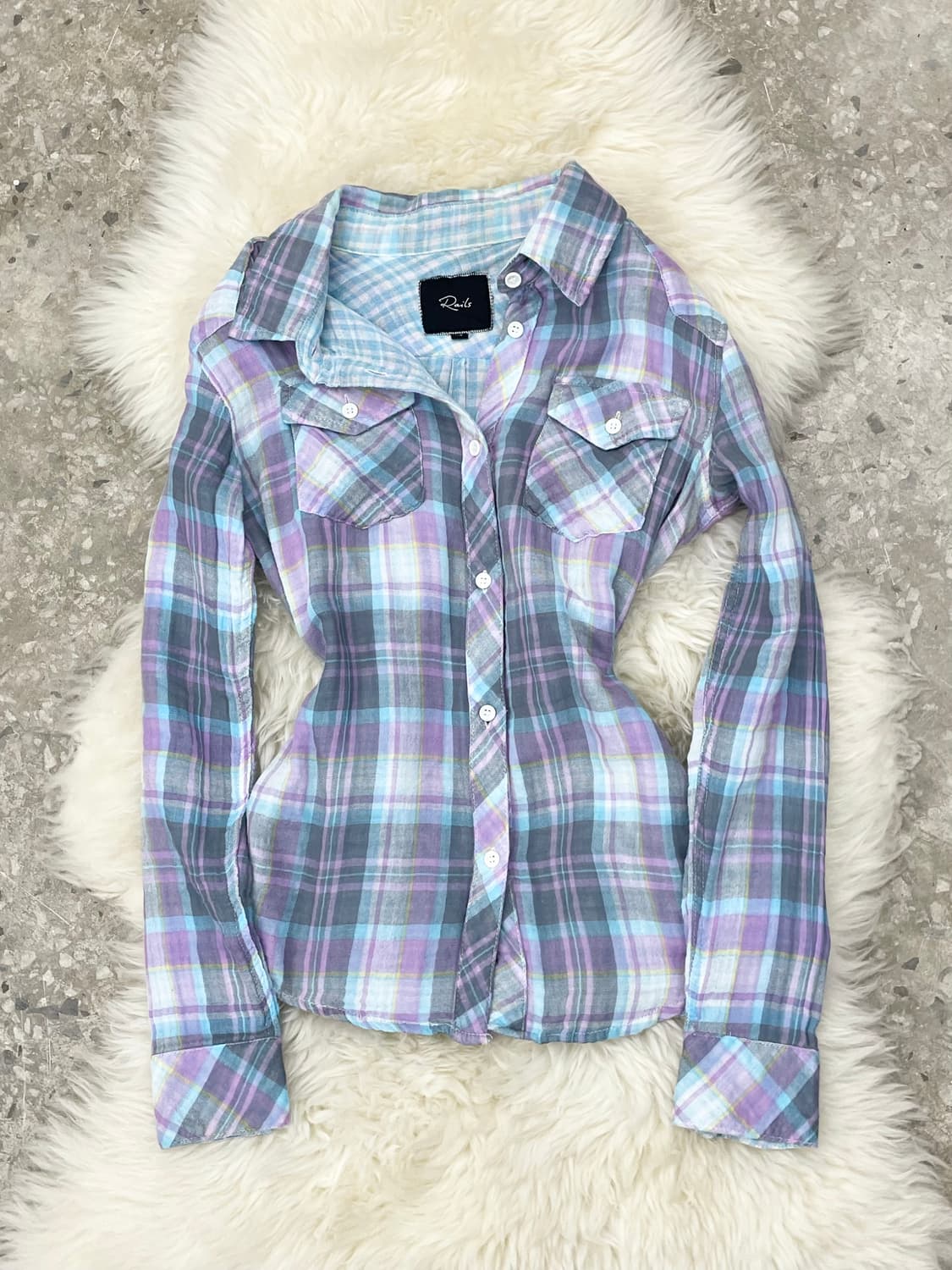 캔디 체크 포켓 셔츠 상품이미지1