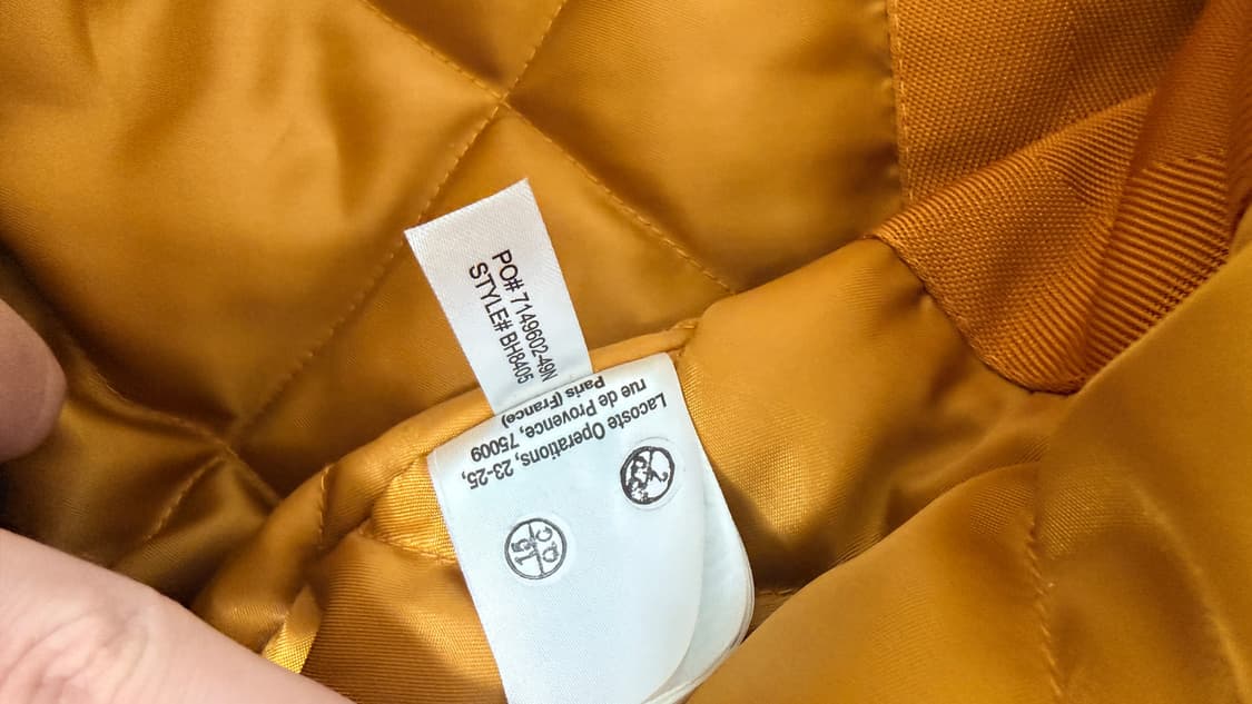 라코스테 양털카라 MA-1 항공잠바 XL 카멜 상품이미지3