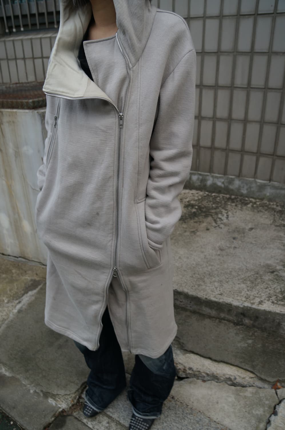 헬무트 랭 비대칭 후디 집업 자켓 상품이미지1