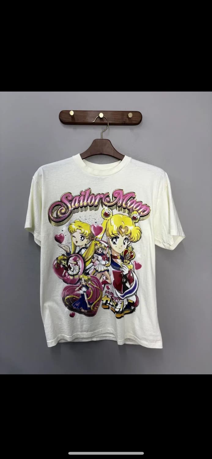빈티지 달의요정 세일러문 그래픽 아이보리 반팔 H2516 상품이미지2