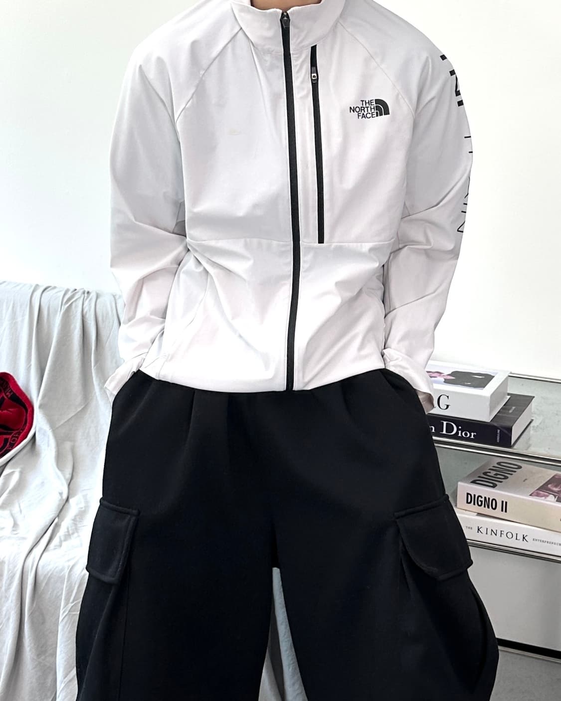 노스페이스 화이트 올 트레인 자켓 L 상품이미지1