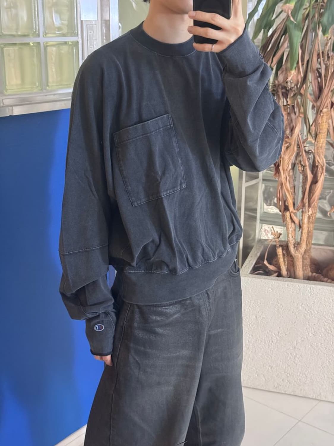 X CHAMPION LS TEE  X 챔피언 LS 티셔츠 상품이미지2