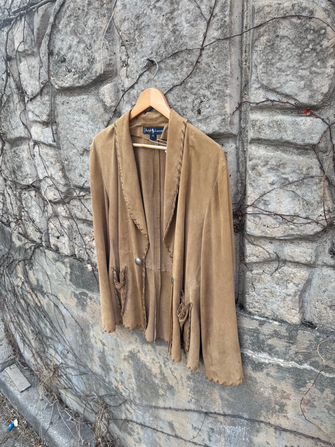 80~90s 폴로 랄프로렌 빈티지 스웨이드 웨스턴 가죽 자켓 상품이미지6