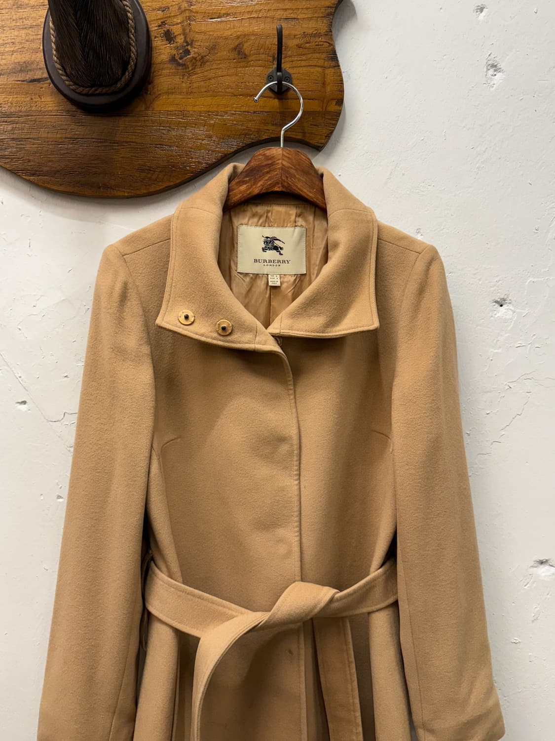 44) Italy Burberry Cashmere Belted Coat 상품이미지1